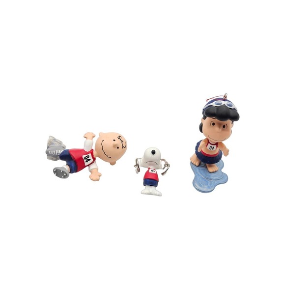 Hallmark The Peanuts Games 2004 Hallmark‎ Keepsake Ornaments 3 Figures - Picture 1 of 10